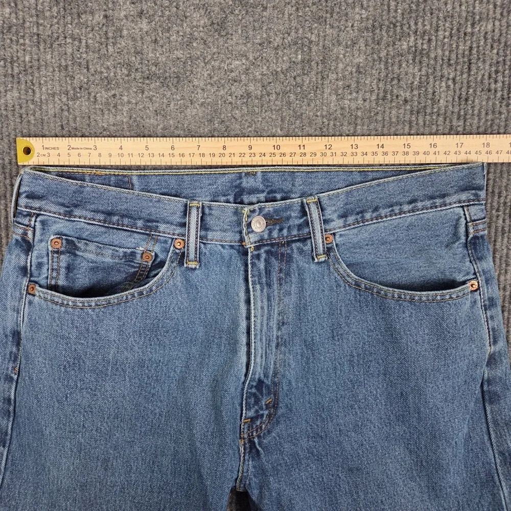 Levis 505 Regular Fit Straight Leg Jeans Blue Medium Wash 36x34 00505-4891 Mens‎